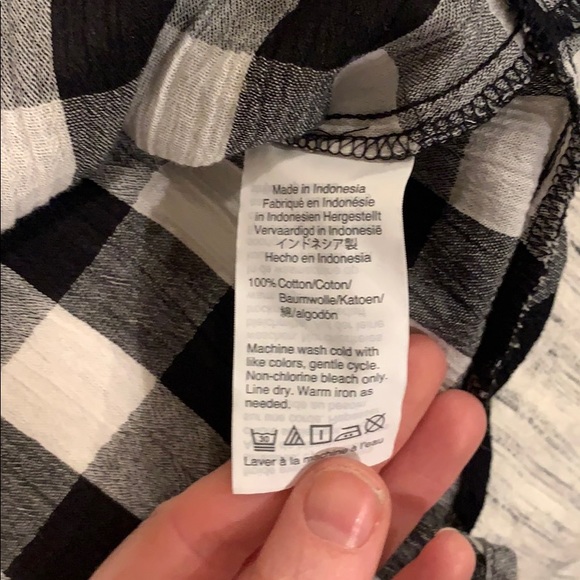 Madewell Peplum Button-Down Shirt in Gingham - Picture 5 of 7